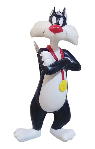 Figura Llavero Silvestre Piolin Medalla 8cm Warner Bross