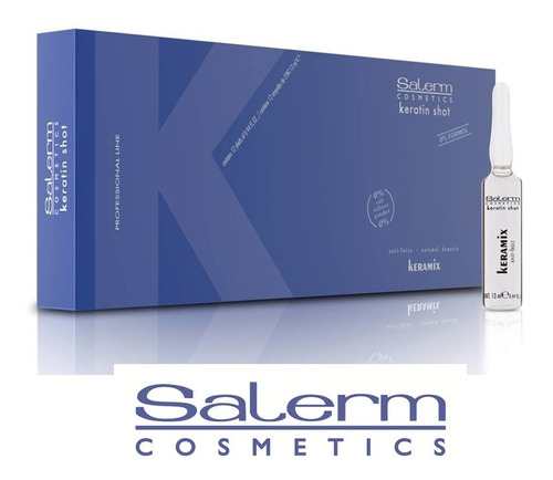 Salerm Keratin Shot Kit De 12 Ampollas Keramix 0% Formol