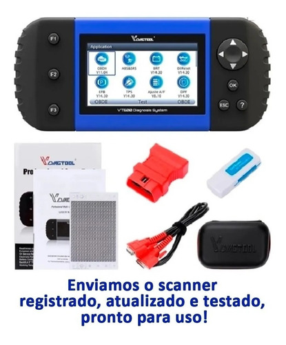  Vt600 - Obd2  Faz Af Scanner Automotivo + Programador Chave