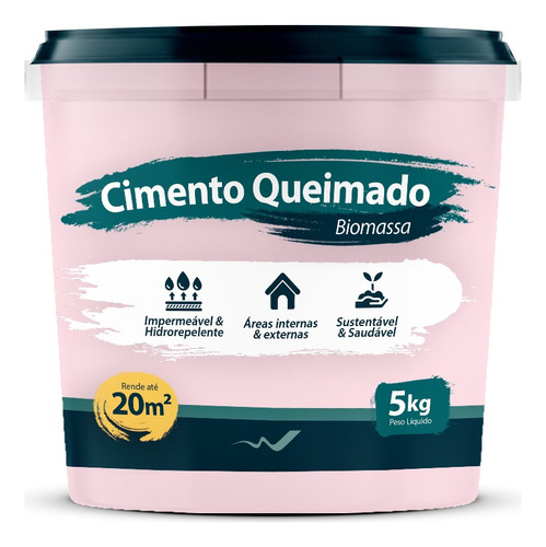 Cemento Quemado Biomassa Terminación Para Paredes Y Pisos Baby Rose
