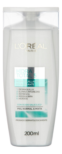 Leche Limpieza Piel Mixta L'Oréal Paris Hidra Total 5 X200ml