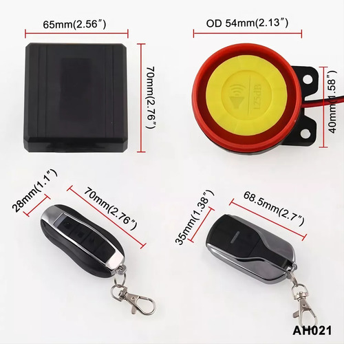 Alarma De Seguridad Antirrobo Para Motos Control Remoto, Ima