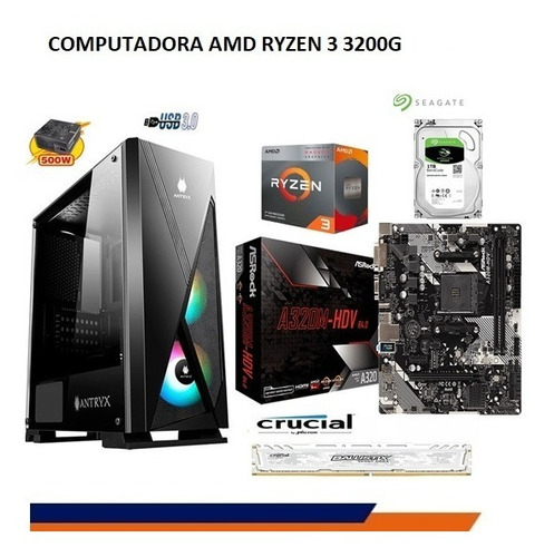 Computadora Amd Ryzen 3 3200g 