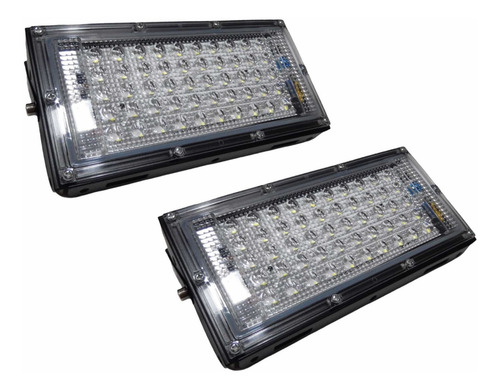 Set 2x Lámparas Reflector Para Uso Exterior Led 110v 50w 6k