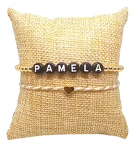 Comprar Set De Pulsera Mujer, Nombre Pamela, Corazón - Joyas Lucyana