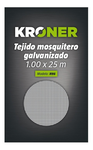 Imagen 3 de 7 de Tejido Mosquitero Galvanizado Rollo 1.00 X 25 Mts Kroner