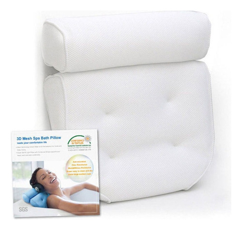 Bañera Spa Almohada Cojín Cuello Soporte Espalda Espuma Comf