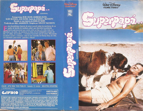 Superpapa Vhs Bob Crane Kurt Russell Walt Disney 1973