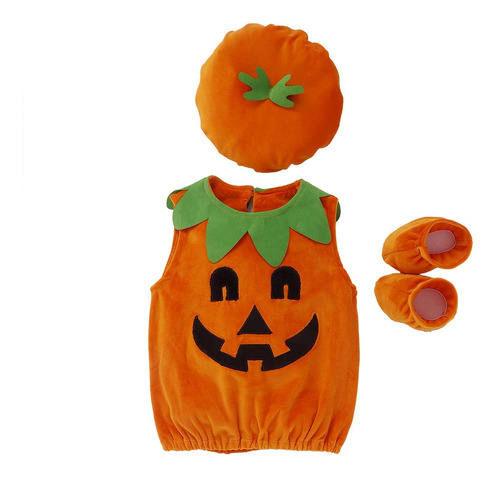 Disfraz De Calabaza De Halloween Para Bebe, Camiseta Sin Man