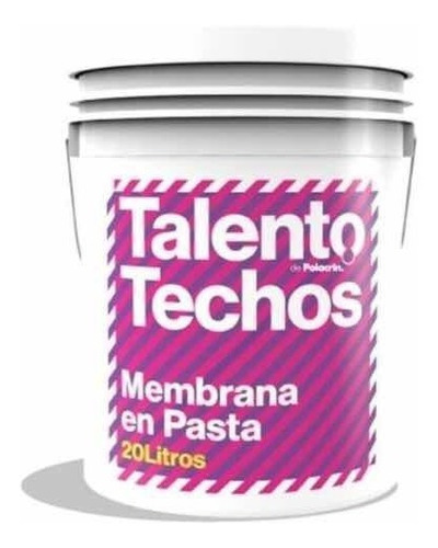 Membrana En Pasta Polacrin Talento X4 Color Rojo Transitable