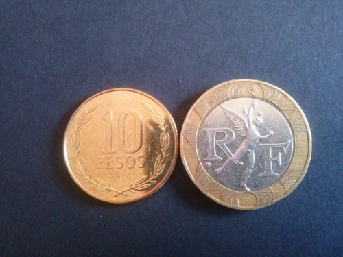 Moneda Francia 10 Francos 1988 Bimetalica Ca04