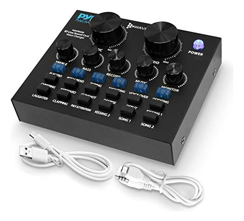 Pyle Bluetooth Mini Audio Podcast Mixer - Transmisión En Viv