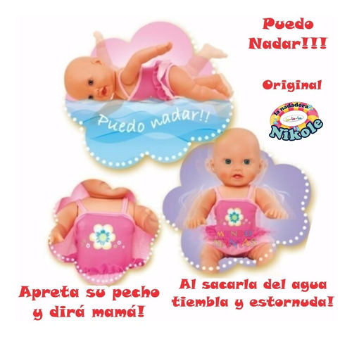 Nikole La Nadadora Muñeca Nada Lalelu Original Mundo Manias
