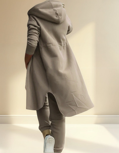 Conjunto De Sudadera Y Pantalón Largo Con Cremallera Fronta
