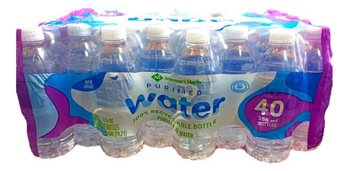 Agua Member's Mark 40 Piezas De 355 Ml C/u
