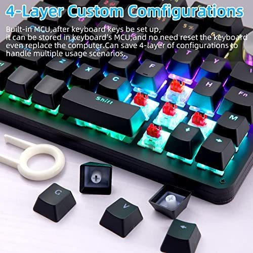 Teclado Mecánico Para Juegos Koolertron De Una Mano, Black P
