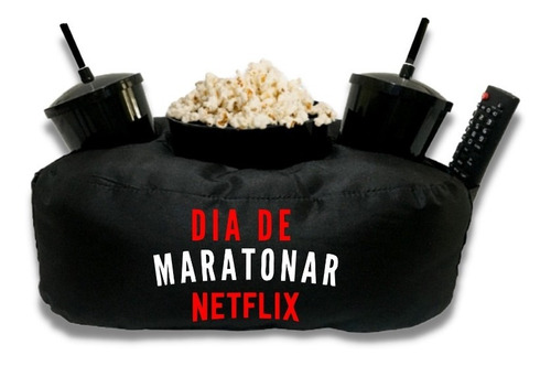 Almofada Porta Pipoca Dia De Maratonar Netflix