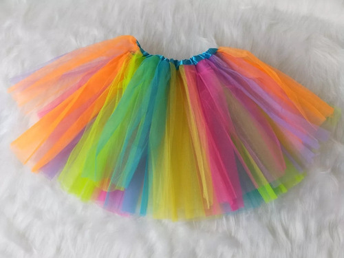 Saia De Tule Para Festa Ballet Fantasia Bale Colorido