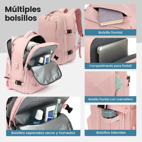 Mochila De Viaje Expandible 10 Kg Avion Mochila Escolar