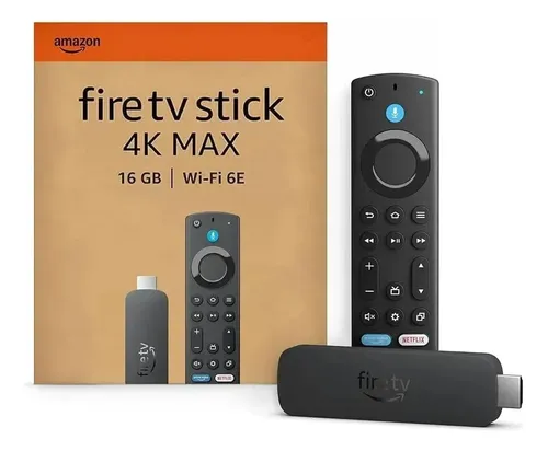 【新品】AmazonFireTV Stick 4K Max16GB おまけ付き Amazon Firetvstick 4k Max 16gb Wifi 6e Alexa Integrada | MercadoLivre