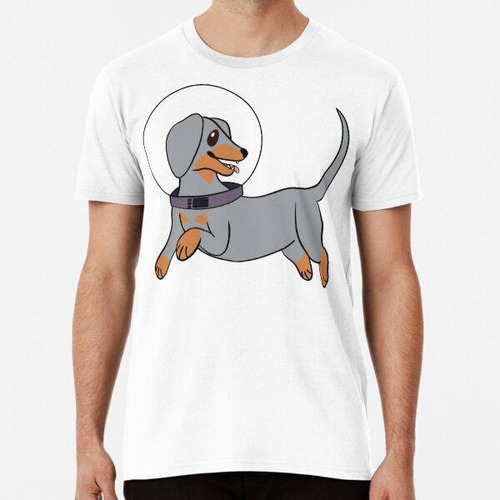 Remera Blue And Tan Dachshund In Space Algodon Premium 