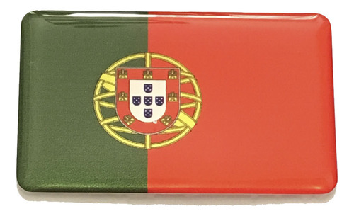 Adesivo Resinado Da Bandeira De Portugal 5x3 Cm