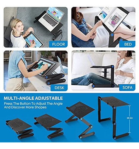 Mesa De Soporte Para Computadora Portátil Extra Ancha Y