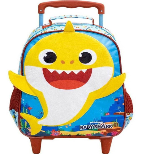 Mochila De Rodinhas Tamanho 14 Xeryus Baby Shark Plush 9041