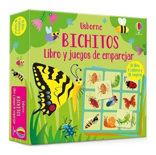 Libro Libro Libro Y Juegos De Emparejar - Bichitos, De Kate Nolan. Editorial Usborne, Tapa Dura, Edición 1 En Español, 2020