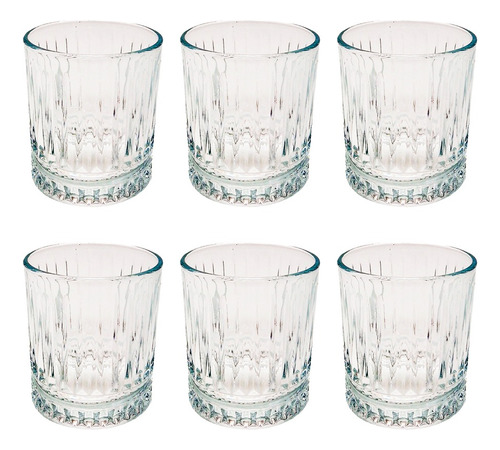 Set Liverpool Vasos De Whisky X 6 Unidades 230 Ml Color Agua