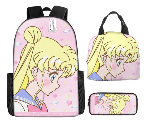 Mochila Sailor Moon, Bolsa De Comida, Estuche For Lápice [u]