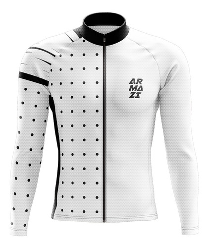 Jerseys Ciclismo Ruta Mtb Hombre Manga Larga Blanco Armazi