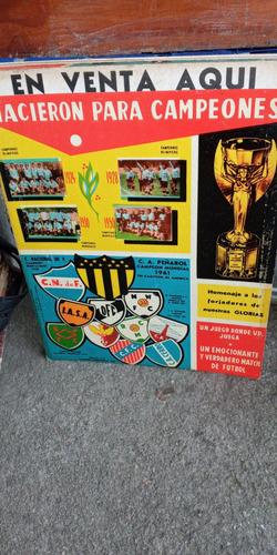 Publicidad Cartel Antiguo Fútbol Año 1966