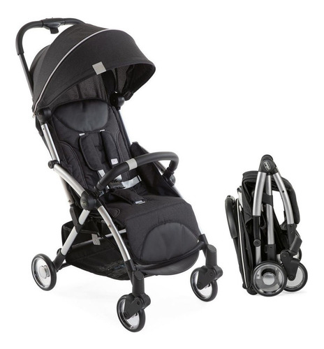 Imagen 4 de 5 de Cochecito de paseo Chicco Juvenile Goody graphite con chasis color plateado