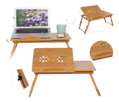 Portátil Plegable Lap Laptop Desk Stand Table Bed Bandeja Mu