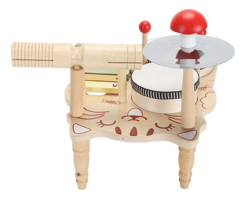 Juego De Instrumentos De Batería De Madera Para Niños, Rompe