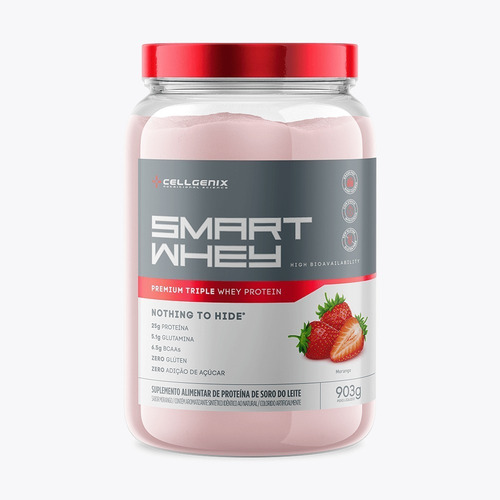 Smart Whey 907g Morango - Cellgenix