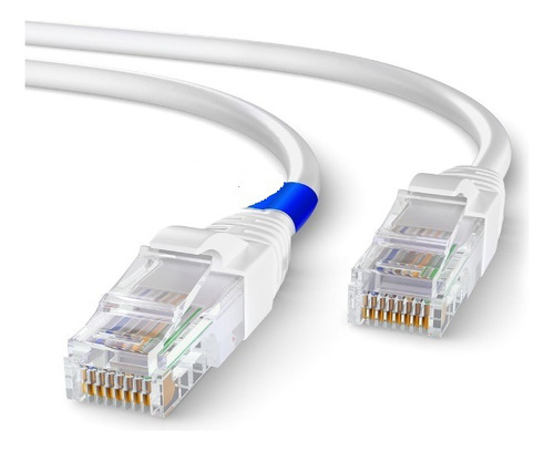 Cable De Red Ethernet Rj45 Utp Cat6 15 Metros Armado Blanco