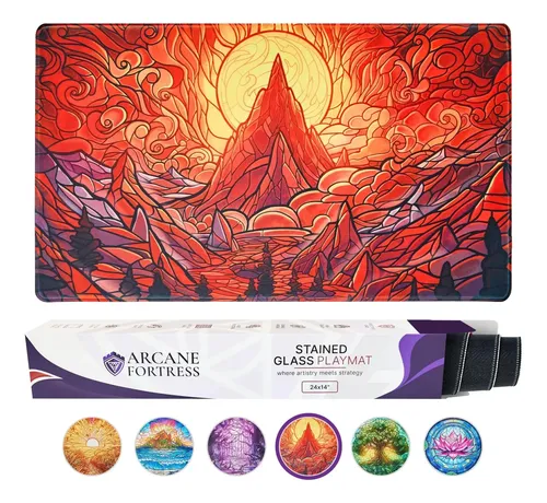 Mtg Playmat Arcane Fortress Red Bm Com Arte Original 60x35cm