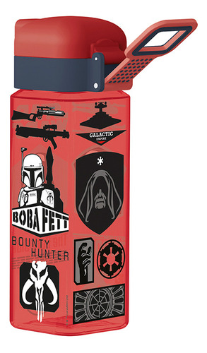 Botella Infantil Star Wars Safety Lock De 550 Ml Color Rojo