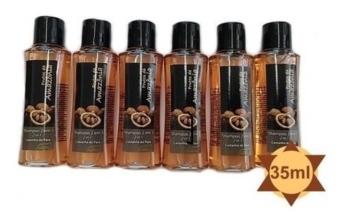 Shampoo 2em1 Frasco 35ml Castanha Cx 200un P/ Hoteis,pousada