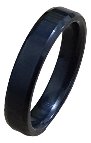 Anillos Hombre Aro Negro  Acero Inoxidable Mujer V2 Mr.bou