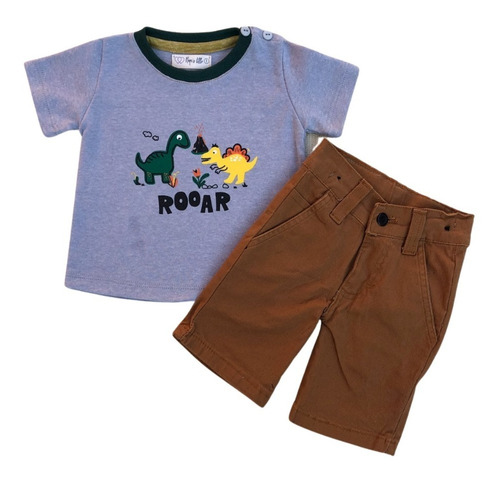 Conjunto Niño, Playera Dinosaurio/shorts (varios Modelos)