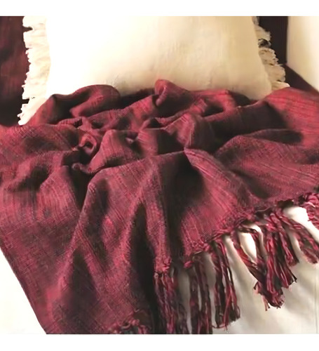 Manta gigante para sofá cama, 240 x 180 cm, color vino