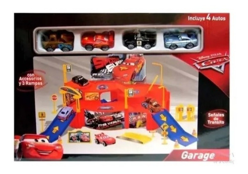 Estacionamiento Garage Cars 3 Rampas + 4 Autos Disney Ditoys