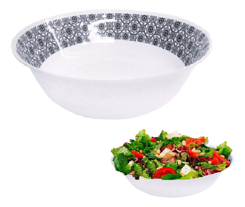 Saladeira Redonda Bowl 2l Melamina 25cm Grande C/ Estampa