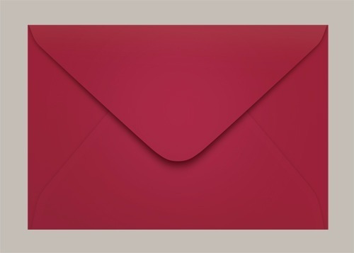 Envelope Convite Colorido Preto 16x23 100 Unidades Scrity Cor Vermelho Pequim