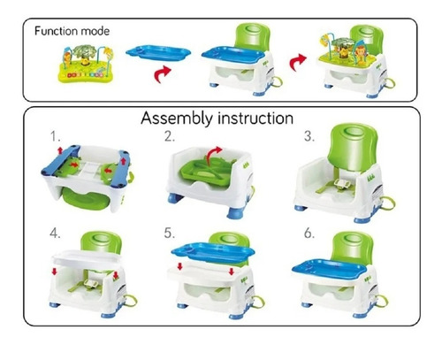 Imagen 4 de 4 de Silla Comedor Musical Juguetes Portátil Entrega Ya