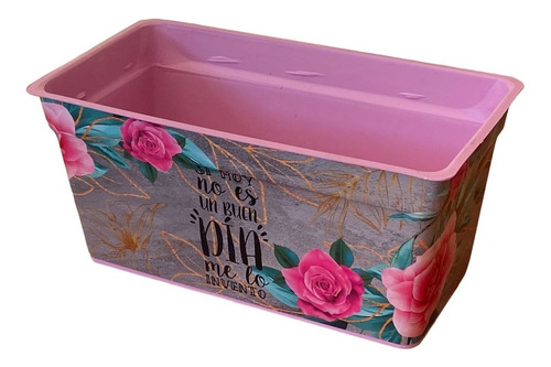 Imagen 5 de 7 de Macetas Plasticas Jardinera Estampadas, Deco, Vintage