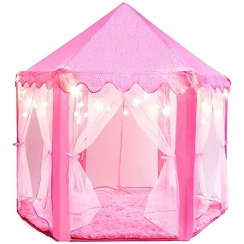 Tienda Para Niña Tipo Castillo 55x53 Pulgadas Con Luces Ros